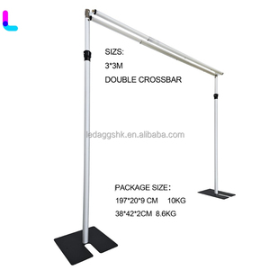 Aluminum Alloy 3x3M Double Crossbar Display <b>Stand</b> Detachable Modern Decoration Rack - Product Image 1