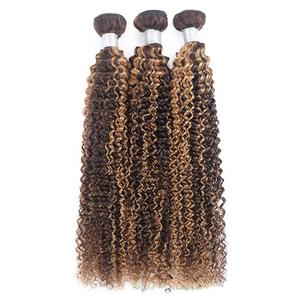Extensiones de Cabello Humano Virgen Ondulado Profundo P4/27 con Reflejos, Doble Trama, 3 Paquetes, Cola de Caballo - Product Image 5