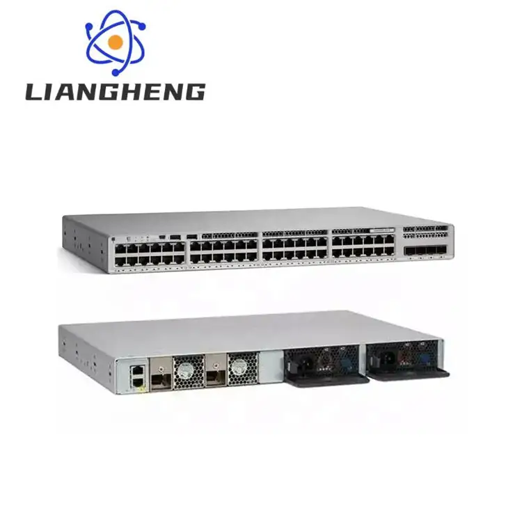 Conmutador Ethernet gestionado Gigabit de 48 puertos, C9300L-48T-4X-E, suministro de energía industrial, interruptores Ethernet