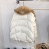 Vente en gros de manteau de luxe tricoté avec col en fourrure Veste en duvet moelleuse de haute qualité à la mode pour l'automne et l'hiver avec bordure en fourrure de renard