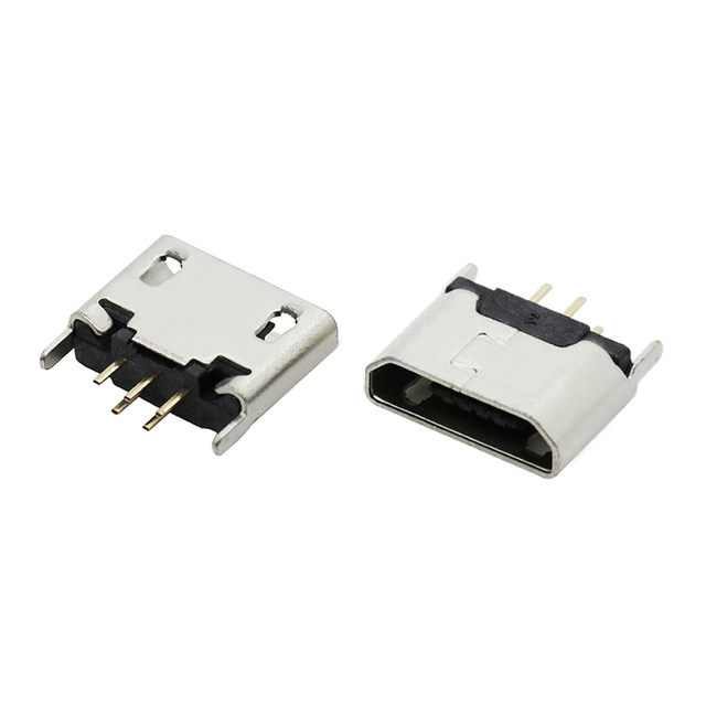 Vertical 180 Degree DIP Type Micro UsB 2.0 Female Connector 5 Pin Charging Port Socket USB Connector