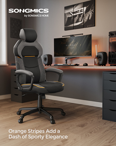 <span class=keywords><strong>SONGMICS</strong></span> Classic Black Rocker Function <span class=keywords><strong>Silla</strong></span> de computadora 150kg PU Reposacabezas ajustable <span class=keywords><strong>Silla</strong></span> de oficina <span class=keywords><strong>Silla</strong></span> de juegos - Product Image 2