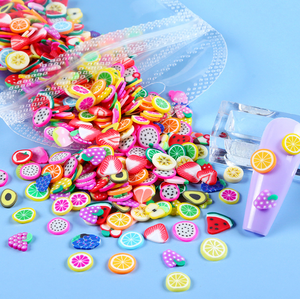 BIN nouveauté <span class=keywords><strong>cannes</strong></span> à fruits bâton polymère argile décoration 3D pour ongles autocollants conseils ongles breloques - Product Image 1