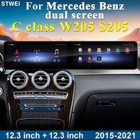 STWEI Android 13 para Mercedes Benz C/GLC/W205 2015-2021 NTG 5.0 5.5 6.0 Carplay Pantalla Dual de 26 Pulgadas, Radio para Auto, Reproducción Multimedia