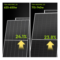 Panneau Solaire N-Type Chinois à Double Verre Semi-Couvert 650W 720W 730W 735W 740W - Prix