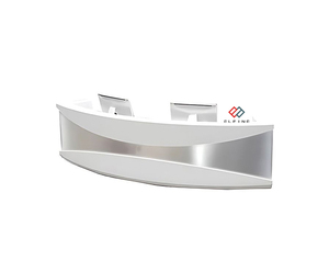 Mostrador de Recepción para Consultorio, Diseño Interior de Belleza, Mostrador de Recepción de Oficina con Frente de Mármol Hecho a Medida de la Mejor Calidad - Product Image 4