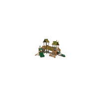 Équipement de terrain de jeu extérieur multi-activités pour enfants en bois de Robinia naturel certifié EN1176 pour parc communautaire et attraction touristique