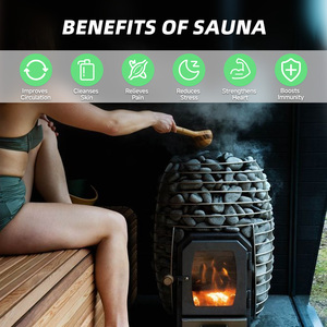 Sauna commercial haut de gamme en cèdre rouge pour extérieur, structure multi-pièces assemblée, spa de jardin, sauna à vapeur extérieur - Product Image 4