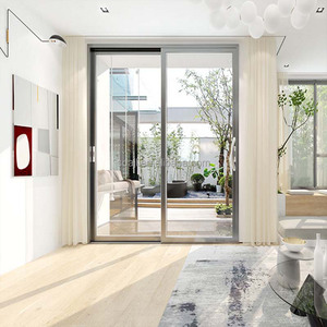 Puertas corredizas de alta calidad personalizadas con vidrio templado doble y puertas corredizas de aluminio con rotura térmica que ahorran energía a la venta - Product Image 4