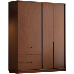 Armoire en bois sur mesure pour chambre d'amis, avec tringle à vêtements et rangements ajustables, design classique à portes battantes - Product Image 4