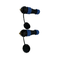 Connecteurs circulaires étanches IP68 à 2 broches série Ymys SP16, nouvelle conception, boîtier en plastique, siège à écrou arrière, fiche droite, soudage