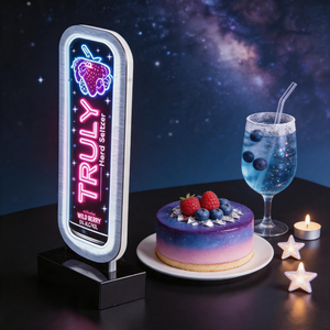 Exhibidor Acrílico LED Vertical de Mesa con Logotipo Personalizado, Soporte Transparente para Letreros Publicitarios para Promoción de Bebidas en Bares - Product Image 4