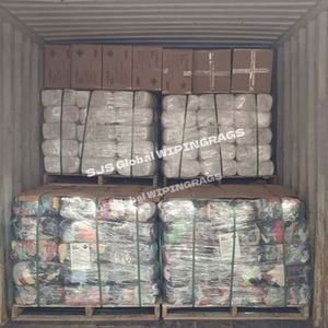 Trapos de limpieza industriales de algodón 100% de colores mezclados, de punto súper suave, con gran absorción de agua. - Product Image 1