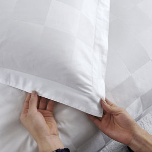 台塘100% 棉麻酒店床上用品套装奢华提花缎面被子大号素色风格 - Product Image 4