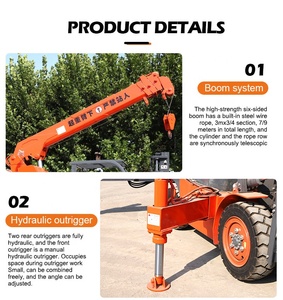 מלגזה מיני בטון מנוף תעשייתי בניית נייד מנוף 4 טון קטן מעלית מנוף מכונה - Product Image 3