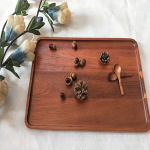 Acacia Wood Rectangular <b>Tray</b> 45.5x30x2cm Solid Color For <b>Tea</b> Dessert Serving Hotel Coffee Use - Product Image 1