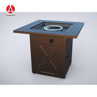 GARDENSUN Table de foyer carrée au propane la plus récente pour l'extérieur, le jardin et le camping – Fabricant leader du secteur
