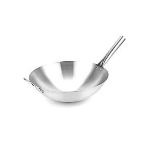 Sartén <span class=keywords><strong>de</strong></span> <span class=keywords><strong>acero</strong></span> inoxidable para freír, <span class=keywords><strong>wok</strong></span> ss <span class=keywords><strong>de</strong></span> fondo redondo <span class=keywords><strong>de</strong></span> alto rendimiento <span class=keywords><strong>de</strong></span> buena calidad - Product Image 1