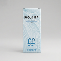 Bandelettes de test d'eau de piscine Vista OEM 6 en 1 avec test de dureté, de chlore et de pH pour piscine et spa