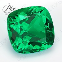 Cushion Cut Lab Grown Kolumbia nisches Smaragdgrün Hydro thermal Process 0.3-5CT Alle Formen Inclusion Bearing Loose Stone