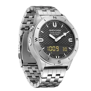 NORTH EDGE harga pabrik jam tangan alarm Digital untuk pria, jam tangan olahraga berenang digital 48mm