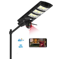 Caméra solaire avec détecteur de mouvement, éclairage de rue CCTV, 4MP, IP65, WiFi, 4G, sans fil, LED extérieure, utilisation en jardin, garantie de 3 ans