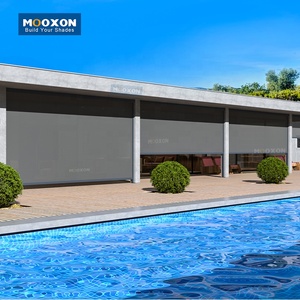 Rèm Chống Muỗi Chống Gió Cửa Sổ Có Thể Thu Gọn Gắn Động Cơ Rèm Cửa Cuốn Chạy Điện Cho Sân Lái Xe - Product Image 3