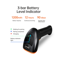 Escáner de Código de Barras WCMI, Lector de Códigos QR 2D 1D, Inalámbrico, Portátil, BLE, USB, 2.4G, para Supermercados, Almacenes, Inventario