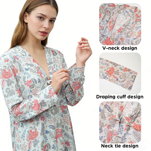 Abito in Seta 100% all'Ingrosso, Elegante <span class=keywords><strong>Abbigliamento</strong></span> di Lusso in Crepe de Chine per Cerimonie, Moda Premium di Designer - Product Image 5