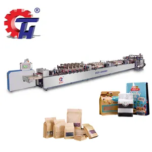 Automatic Top Sell Bread Bag Flat Bottom Pouch Making Machine 8 Side Sealing Making Machine