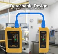 Testeur de câble réseau LAN, outil de test de câble Ethernet, RJ45, RJ11, RJ12, CAT6, UTP, outil de test automatique de câble LAN (batterie non incluse)