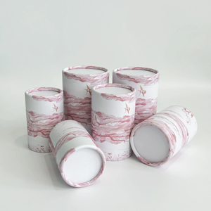 Tube en papier kraft écologique fait main, impression quadricolore, conteneur cylindrique en carton multi-tailles pour produits secs à base de plantes - Product Image 1