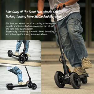 Scooter eléctrico de 3 ruedas de fácil transporte de alta resistencia Modelo 8,3 Certificación DE LA UE Marco de aluminio aeroespacial doble seguro - Product Image 2