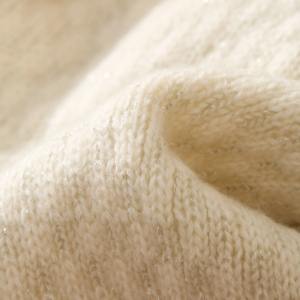 <span class=keywords><strong>Cardigan</strong></span> da <span class=keywords><strong>Donna</strong></span> Elegante in Cashmere di Lusso Lavorazione Jacquard, Nuova Moda, Girocollo, Tinta Unita Bianca - Product Image 4