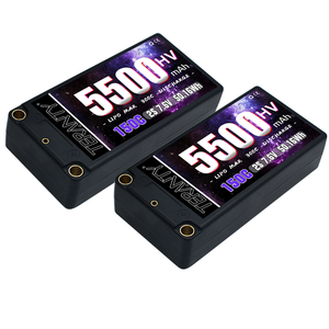 2S <span class=keywords><strong>7</strong></span>.6V 5500mAh 130C/260C <span class=keywords><strong>Lipo</strong></span> 배터리 HV 호환 1/10 원격 제어 자동차 등반 자동차 모델 리튬 배터리 - Product Image 1