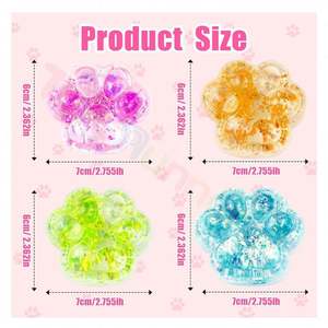New Design Ultra Soft <b>Cat</b> Paw <b>Squishy</b> Stress Ball Kawaii Mochi Sensory Fidget Therapy Toy Foam Material Unisex - Product Image 4