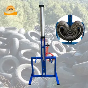 Déballage vertical entièrement automatique des pneus en caoutchouc usés Machine d'usine de recyclage de pneus d'emballage à presse triple doublée