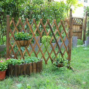 Cerca de jardín de madera de cedro para niños, cerca de madera expandida, Patio, plantas trepadoras, divisor portátil para habitación, Panel de madera, pantalla, puerta de seguridad para perros - Product Image 2
