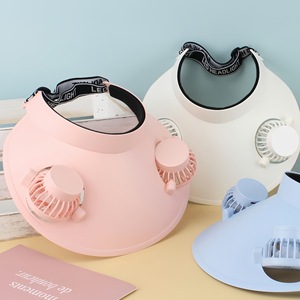 Visera Plana para Exteriores con Dos Ventiladores USB Recargables, Ajustable para Adultos, Unisex, Estilo Personaje - Product Image 1