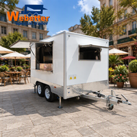 Webetter Remorque de Restauration Mobile Commerciale Carrée pour Événements, pour Popcorn, Bonbons, Sucettes Glacées et Snacks