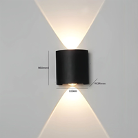 Applique murale LED noire moderne étanche pour intérieur, chambre, couloir, escalier, hôtel, salon – Décoration murale