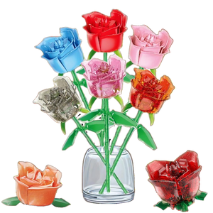 Đầy Màu Sắc Hoa Khối Xây Dựng Trang Trí Hoa Cây Tulip Tăng Giá Rẻ DIY Nghệ Thuật Thủ Công Thiết Lập Các Bà Mẹ Ngày Quà Tặng Cho Mẹ Và Trẻ Em - Product Image 1