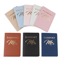 Porte-passeport en PU personnalisable de haute qualité avec couverture de conception de lettre de voyage étanche de style transfrontalier chaud pour les couples