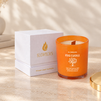 Bougie parfumée de haute qualité personnalisée, vente en gros, emballage de luxe avec logo pour bougie parfumée, cadeaux de fête