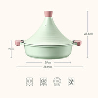Tajine électrique marocain en aluminium avec revêtement en marbre antiadhésif