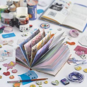 Libro de Pegatinas Decorativas DIY Shimmer Memory, Papel Suelto para Recortar, Película Impresa Digital para Collage, Manualidades, Decoración Navideña - Product Image 3