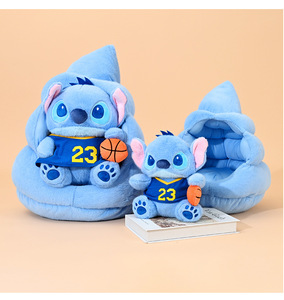 Logotipo personalizado Stitchh juguete de peluche en forma de caca cojín juego de baloncesto monstruo azul muñeco de peluche sofá cojín decoración del hogar - Product Image 6