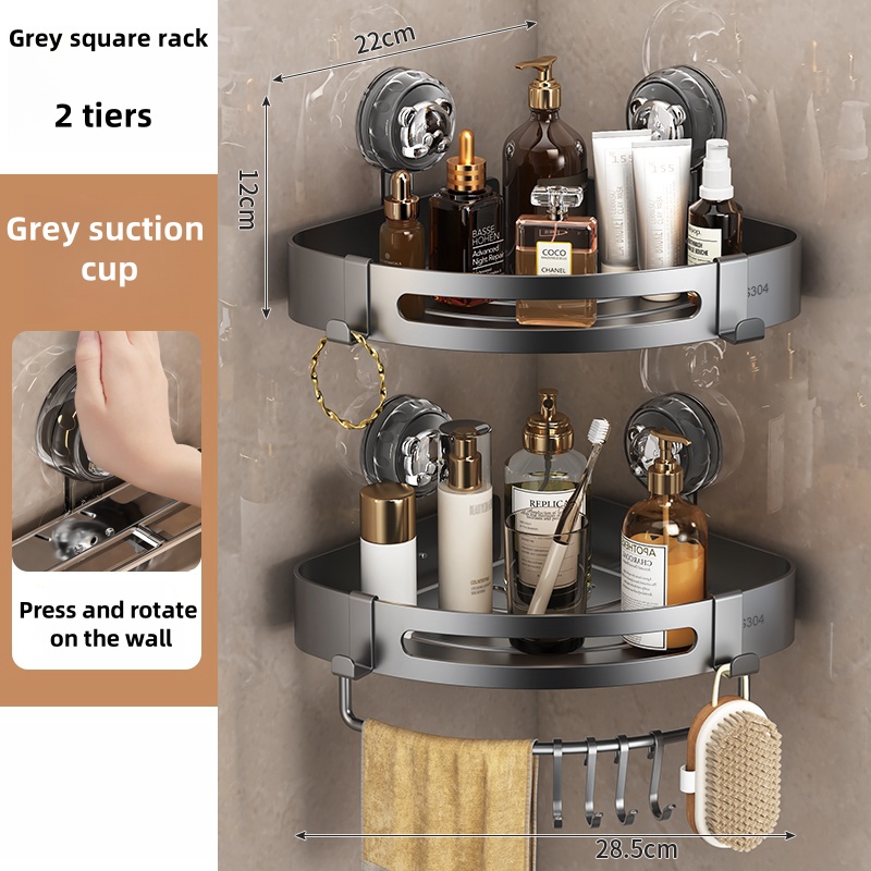 Grey corner rack-2 tiers