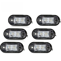 Feu arrière latéral à éclairage automatique 2 LED, clignotant blanc, ambre, rouge, lampe d'avertissement pour SUV, VTT, camions, ajustement universel 12-24V, garantie 2 ans