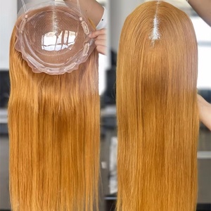 Vente en gros sur mesure Topper dentelle complète 8x8 de meilleure qualité 20 pouces Topper de cheveux de femme humaine droit pour femmes blanches - Product Image 1